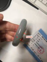 Load image into Gallery viewer, 53.4mm Certified Type A 100% Natural icy watery light green purple jadeite Jade bangle BK122-3397