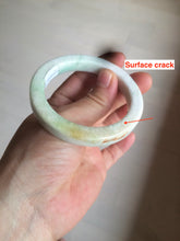 Load image into Gallery viewer, 51.8mm certificated Type A 100% Natural light green/white/beige/yellow Jadeite Jade bangle AX107-4211