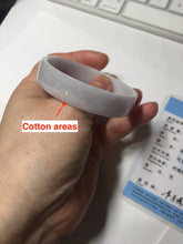 Load image into Gallery viewer, 51mm Certified Type A 100% Natural light purple/white square Jadeite Jade bangle BN92-2723