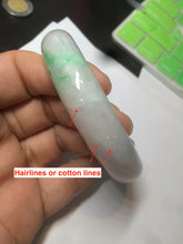 Load image into Gallery viewer, 56.4 mm certificated Type A 100% Natural sunny green/white/purple Jadeite Jade bangle S59-4130