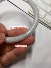 Load image into Gallery viewer, 65.2mm Certified type A 100% Natural light purple white round cut Jadeite bangle J142-(1937)