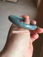 Load image into Gallery viewer, 57.5mm Certified Type A 100% Natural deep sea dark green/purple/blue/gray/black Guatemala Jadeite bangle PB114-6421