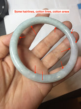 Load image into Gallery viewer, 61.2mm certified Type A 100% Natural light green light purple round cut Jadeite Jade bangle PH213-3242