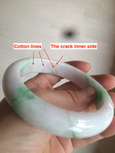 Load image into Gallery viewer, 61.8 mm certified type A 100% Natural sunny green/purple/white Jadeite Jade bangle AX103-5428