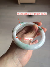 Load image into Gallery viewer, 60mm certified 100% natural type A sunny green white jadeite jade bangle BH31-5424