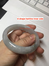 Load image into Gallery viewer, 54.4mm certified 100% natural Type A icy watery white light purple jadeite jade bangle BN8-7071