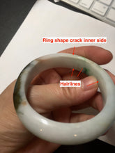 Load image into Gallery viewer, 53.5mm 100% natural certified sunny green brown pink oval jadeite jade bangle BN29-8348