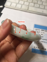 Load image into Gallery viewer, 60mm Certified Type A 100% Natural sunny green white Jadeite bangle PA263-3841