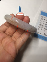 Load image into Gallery viewer, 56mm certified 100% natural type A icy watery white red purple jadeite jade bangle AH98-0544