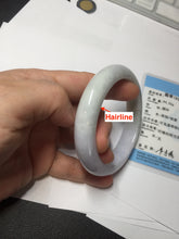 Load image into Gallery viewer, 56.5mm certified 100% natural Type A light green purple jadeite jade bangle AA32-4276