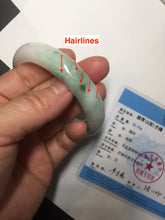 Load image into Gallery viewer, 57mm certified 100% natural type A sunny green/purple/yellow jadeite jade bangle BN101-7704