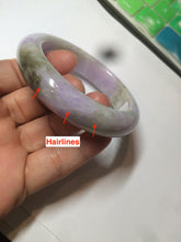 Load image into Gallery viewer, 54mm Certified 100% natural Type A green/brown/purple jadeite jade bangle AR84-5217