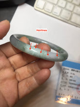 Load image into Gallery viewer, 57mm certified Type A 100% Natural dark green gray light purple round cut Jadeite Jade bangle PH214-3251