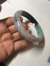 Load image into Gallery viewer, 59mm Certified Type A 100% Natural sunny green dark green purple Jadeite Jade bangle BP99-4054