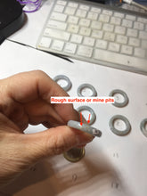 Load image into Gallery viewer, Size 6 1/2 100% natural type A light purple white jadeite band ring group AA110