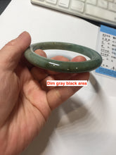 Load image into Gallery viewer, 60.2mm certified type A 100% Natural sunny green brown oily dark green gray black Jadeite jade bangle PH191-6937