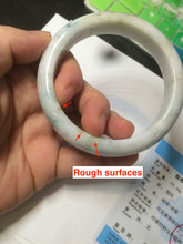 Load image into Gallery viewer, 59mm Certified Type A 100% Natural green/yellow/purple 59.1mm Certified Type A 100% Natural green/yellow/white Jadeite Jade bangle AY56-0463Fu Lu Shou) Jadeite Jade bangle AK52-1213