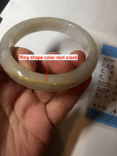 Load image into Gallery viewer, 57.5mm Certified Type A 100% Natural icy watery yellow purple Jadeite Jade bangle BL52-3270