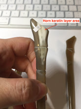 Load image into Gallery viewer, 100% Natural Buffalo Horn carved flowers/bamboo/Auspicious Clouds/love bird stick hairpin CB81 (Add-on item! not for sale individually)