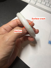 Load image into Gallery viewer, 59.5mm Certified Type A 100% Natural sunny green white (白底青) Jadeite Jade bangle BP42-3182