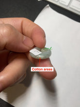 Load image into Gallery viewer, 100% natural Type A light green/white concentric circle jadeite jade safety Guardian ring pendant BN28