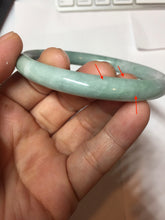 Load image into Gallery viewer, 59.5mm Certified Type A 100% Natural light green round cut jadeite Jade bangle PB257-3256