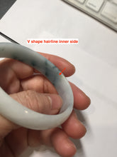 Load image into Gallery viewer, 46mm certified 100% natural type A white green orange with floating flowers oval jadeite bangle PH167(AllaboutjadeCanada.com only)