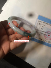 Load image into Gallery viewer, 57.8mm certified 100% natural type A green/purple/brown round cut jadeite jade bangle BF102-1686