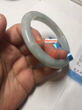 Load image into Gallery viewer, 56.5mm certified 100% natural type A white/light green white purple jadeite jade bangle AH107-0546