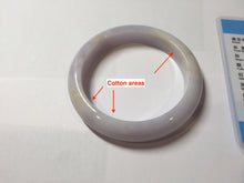 Load image into Gallery viewer, 56mm certified 100% Natural type A light purple white Jadeite Jade bangle PH192-8254
