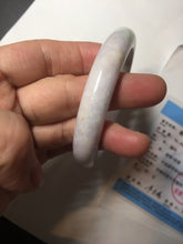 Load image into Gallery viewer, 57.5mm Certified Type A 100% Natural sunny green white purple jadeite Jade bangle BK79-0368