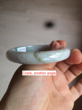 Load image into Gallery viewer, 56.4mm certificated Type A 100% Natural sunny green/white Jadeite Jade bangle Z130-2353