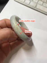 Load image into Gallery viewer, 52.2mm certified 100% natural type A white sunny green yellow purple(FU LU SHOU) oval jadeite bangle PH168-5800