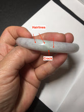 Load image into Gallery viewer, 58.5mm certified type A 100% Natural sunny green/purple round cut Jadeite Jade bangle BM84-0022