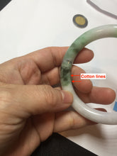 Load image into Gallery viewer, 56mm Certified Type A 100% Natural sunny green purple round cut Jadeite Jade bangle PB99-4951