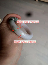 Load image into Gallery viewer, 57.7mm certified 100% natural type A watery green/white/purple jadeite jade bangle BF43-1475