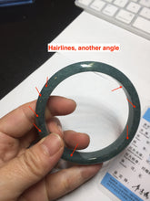 Load image into Gallery viewer, 59.9mm Certified Type A 100% Natural dark green/blue/gray/black Guatemala Jadeite jade bangle AY89-5760