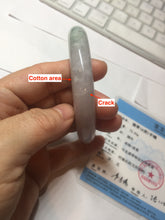 Load image into Gallery viewer, 60.1mm Certified Type A 100% Natural icy watery green/purple chubby Jadeite Jade bangle E145-9530