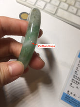 Load image into Gallery viewer, 53.5mm certified 100% natural Type A icy water sunny green/gray/black jadeite jade bangle BP157-5022