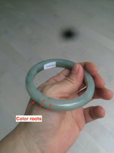Load image into Gallery viewer, 57.4mm 100% natural Type A icy oily dark green/gray jadeite jade bangle AX59-0336