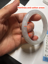 Load image into Gallery viewer, 51.5mm Certificate icy waterly light purple white orange jadeite jade bangle BF135-2651
