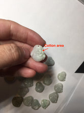 Load image into Gallery viewer, 100% Natural type A light green white small happy buddha (拇指佛) jadeite Jade pendant group F132
