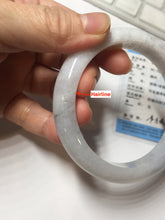 Load image into Gallery viewer, 59.8mm Certificated Type A 100% Natural White purple gray Jadeite Jade bangle AA116-8440