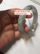 Load image into Gallery viewer, 55.7mm Certified Type A 100% Natural watery light purple/green/white Jadeite Jade bangle F99-3522