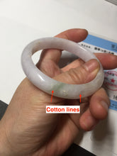 Load image into Gallery viewer, 56mm certified 100% natural type A icy watery green/purple jadeite jade bangle BN90-3561