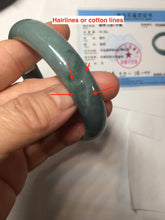 Load image into Gallery viewer, 61mm Certified Type A 100% Natural dark green/blue/gray/black Guatemala Jadeite bangle AZ144-6426