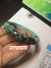 Load image into Gallery viewer, 56.3mm certified 100% natural Type A dark green/sunny green jadeite jade bangle K106-2835