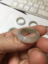 Load image into Gallery viewer, Size 5 1/4-10 1/2 100% natural type A yellow gray purple white jadeite band ring group AA109