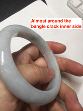 Load image into Gallery viewer, 54.5mm Certified Type A 100% Natural light green purple Jadeite Jade bangle BQ53-8179