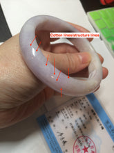 Load image into Gallery viewer, 59.8mm Certified Type A 100% Natural white/purple/pink jadeite Jade bangle BK2-8361